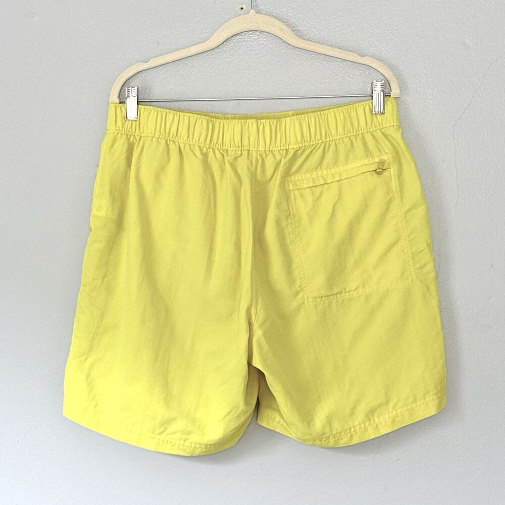 The North Face Swim Trunks Mens Large Yellow Nylon Mesh Lined Logo Board Shorts - Picture 2 of 12